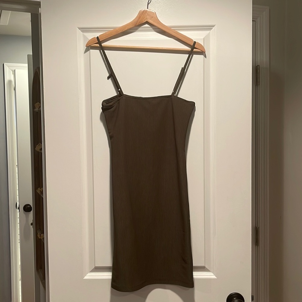 Olive Green Tube Dress